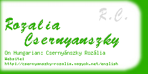rozalia csernyanszky business card