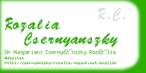 rozalia csernyanszky business card